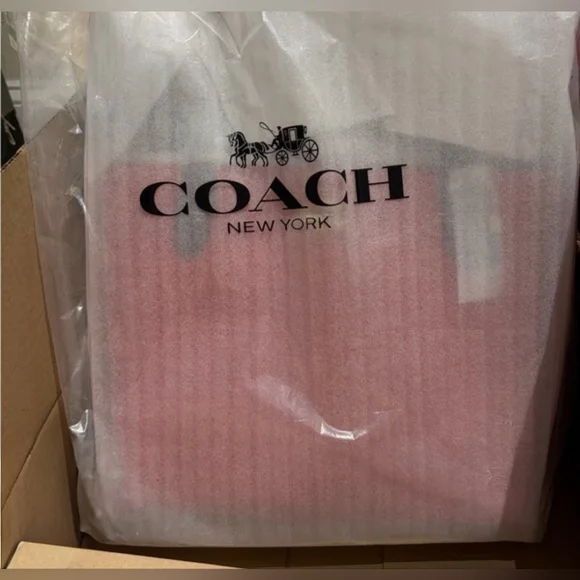 COACH Color-Block Leather Willow Tote Sport Red Multi NWT - Picture 5 of 6